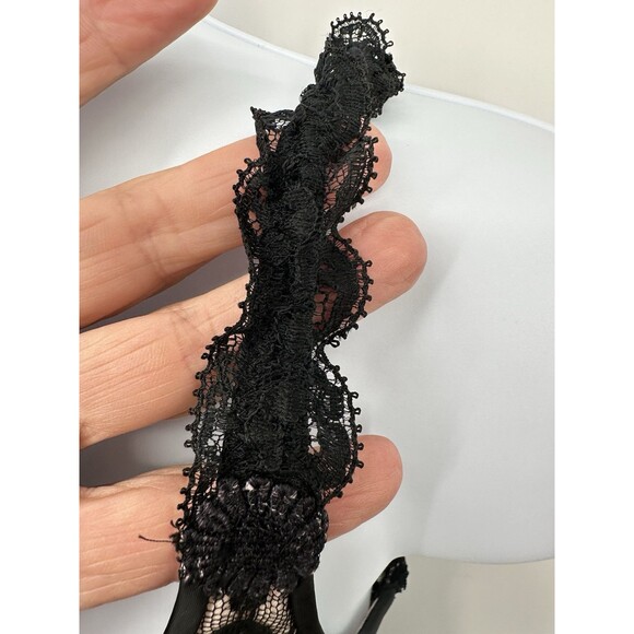 Vanity‎ Fair Nightgown Vintage Womens Size 34 Black Lace Bust Bow Detail Layered - Picture 3 of 11